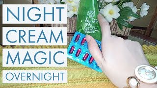 Night Cream Magic Overnight with Vitamin E Oil And Aloe Vera Gel [upl. by Ollopa109]