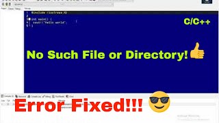 No Such File or Directory Error  C C Compiler  Library found Problem Solved [upl. by Ariaic2]