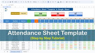 Create Attendance Template in Google Sheet  Complete Process [upl. by Lorenzana441]