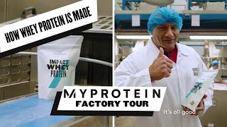 How WHEY PROTEIN is made  Myprotein factory tour  Inside The Worlds Biggest Protein Factory [upl. by Yssirk]