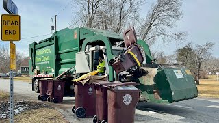 Super Fast Mack Curotto Can Garbage Truck Packing Trash [upl. by Ellessig442]