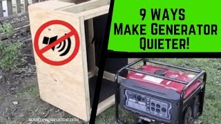 How to make a generator quieter  9 Ways That Work [upl. by Akoek]