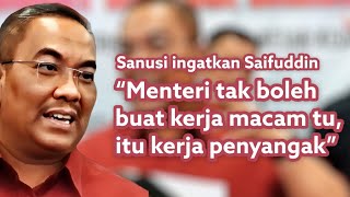 Sanusi vs Saifudin isu REE “jangan curi maklumat kerajaan sebut dalam ceramah itu kerja penyagak” [upl. by Harimas]