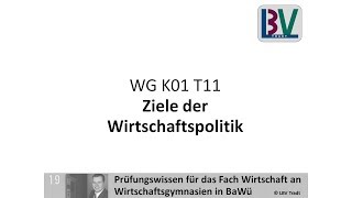 Ziele der Wirtschaftspolitik VBRW LBV Tradt WG K01 T11 [upl. by Ravaj849]