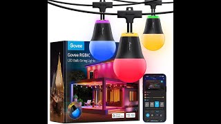 Govee Outdoor String Lights H1 50ft RGBIC Outdoor Lights H7033 [upl. by Ewens]