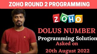 Zoho Latest Programming Question with Solutions  Round 2  Zoho Preparation  BiNaRiEs [upl. by Nnaylrebmik728]