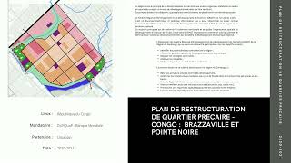 Plan de restructuration de quartier précaire  CONGO BRAZAVILLE [upl. by Eilrahs]