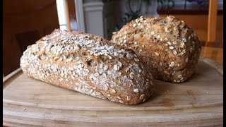 NoKnead Multigrain Whole Wheat Bread… super easy… no machines updated [upl. by Charisse]