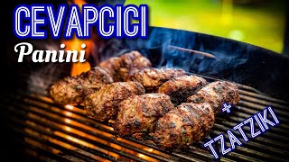 Cevapcici Panini mit einem Mega selbstgemachtem Tzatziki BBQ grillen Kochen Essen lecker [upl. by Ocirne270]