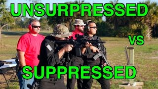 AR15 Unsuppressed VS Suppressed  Sound Comparison [upl. by Ahsinyar]