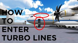 HOW TO ENTER TURBO LINES PLANE  Turboprop Flight Simulator [upl. by Nairad]