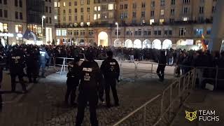 Eskalation Pyrotechnik auf Gegendemo 13022024 Dresden [upl. by Haniraz]