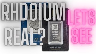 Baird Rhodium Bullion Bars  Overview XRF and Sigma Testing and thoughts on Owning Rhodium Metal [upl. by Arries]