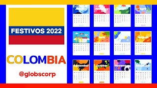 Festivos en Colombia 2022 [upl. by Niltak]