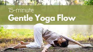 15Minute Gentle Yoga Flow to Start the Day  सुबह के लिए 15 मिनट का योग satvicyoga [upl. by Moriyama]