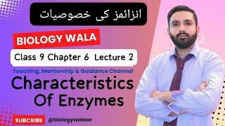 Class 9  Chapter 6  Lecture 2 Topic Characteristics of Enzymes  Abdur Rehman [upl. by Evante]