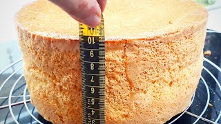 10 CM HOGE SPONSCAKE HOE MAAK JE EEN ZACHTE SPONSCAKE  CHIFFON CAKE [upl. by Gowrie]