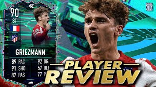 90 FLASHBACK GRIEZMANN PLAYER REVIEW FLASHBACK GRIEZMANN SBC  FIFA 22 ULTIMATE TEAM [upl. by Seidel401]