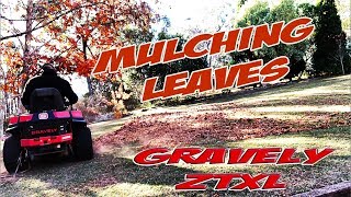 Mulching leaves with the Gravely Zero turn lawn mower [upl. by Janifer923]