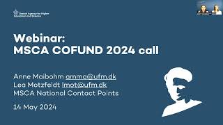 Webinar COFUND 2024 call under Marie SkłodowskaCurie Actions MSCA [upl. by Estas]