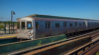 IND Fulton Street Line A Local Train Action  104th StreetOxford Avenue R46R179R211 [upl. by Domineca215]