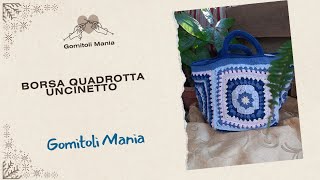 Tutorial borsa quadrotta uncinetto [upl. by Maite]