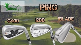 PING EISEN 2017  PING G400 vs PING i200 vs PING IBLADE REVIEW [upl. by Yrelle]