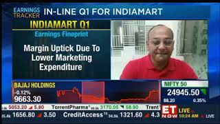 IndiaMART InterMESH Q1 FY25 Results  ET Now [upl. by Eiramaliehs219]