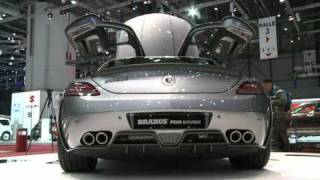 ► Mercedes SLS Brabus 700 ch BiTurbo à Geneve [upl. by Trella]