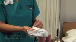 CNA Skills Wash Mitt Folding [upl. by Lsiel579]