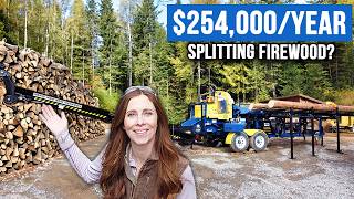 How Much Money Can We Make Splitting Firewood 48 hour challenge [upl. by Enytsirhc]