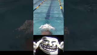 Michael Phelps dolphin kicks💀💀💀skeletonedit trollfaceedits goviral ytshortsviral swimming [upl. by Vlada]