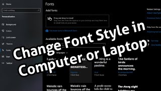 How To Change Font Style in Window 7 8 10 11 in 2023  How to change the Windows system font [upl. by Evelina]