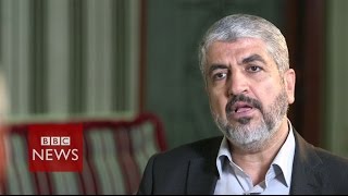 Hamas leader Khaled Meshaal exclusive interview  BBC News [upl. by Tooley416]