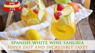 Easy to Make White Wine Sangria Cocktail Recipe [upl. by Yliram]