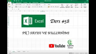 EXCEL DERSLERİ 58  Pİ SAYISININ KULLANIMI [upl. by Llerat]