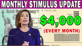 WHAT 4000 Fourth Stimulus Cash Payment On The Way  PELOSI DID IT  Stimulus Every Month 2021 [upl. by Alcock]