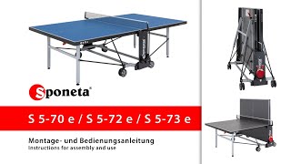 Sponeta S 570  72  73 e  Montageanleitung Tischtennistisch  Instructions for assembly and use [upl. by Westfahl571]