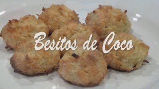 Receta Besitos de Coco de Puerto Rico Coconut Macaroons Recipe Easy [upl. by Thoer]