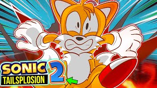 SONIC 2 com o TAILS EXPLODINDO 😯 Sonic 2 Tailsplosion [upl. by Euqirdor]