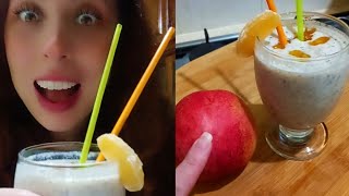 Smoothie à la nectarine et graines de chia سموسي صحي  LA RECETTE AVEC LA 3RDIET [upl. by Ynaffital]