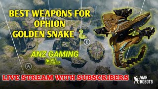 war robots best setup for ophion with pilot golden snake 🐍 warrobots [upl. by Tedra]