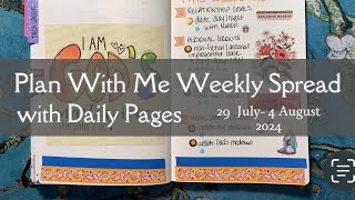 Daily Pages Plan With Me  29 July thru 4 August 2024 [upl. by Ado]