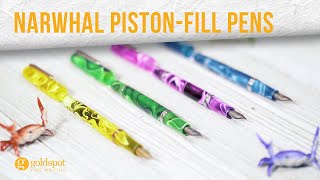 Narwhal PistonFill Fountain Pens Overview [upl. by Saxen]