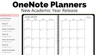 20192020 Academic Planners for OneNote New Release  theawesomeplanner [upl. by Ecadnak]