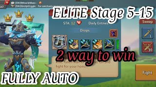 Lords Mobile Elite 515  STAGE 515 2 Way To Win Fully Auto 4K 60fps [upl. by Cassius]