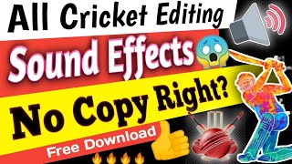 Ultimate Cricket Sound Effects for Editing 🎬  Bat Wicket and More 🔥 [upl. by Thissa852]