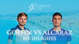 David Goffin vs Carlos Alcaraz Belgium vs Spain Hopman Cup 2023 [upl. by Nanyk]