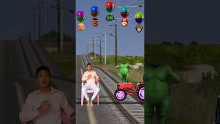 Funny cute dancing dog vs tractor stop the highspeed train shortsfeed trendingshorts [upl. by Rodl]