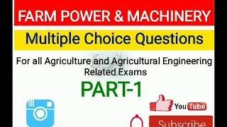 MCQS on Farm machinery and power engineering  agriculture agricultural engineering [upl. by Emerick]